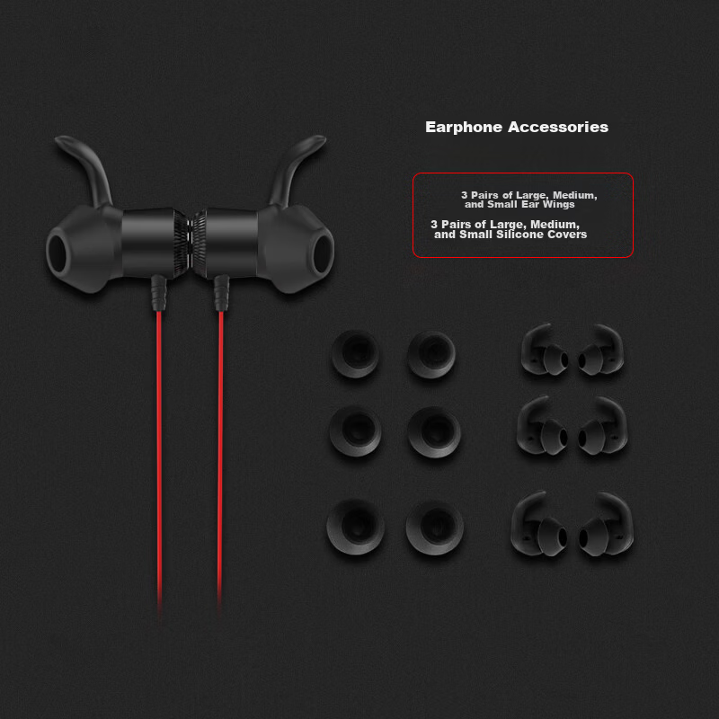 Taidu TG10 Xingsha Gaming Headphones In-Ear with Microphone for Laptop And Desktop, Dual-Port PUBG Delta Action, 3.5MM, Red And Black 15