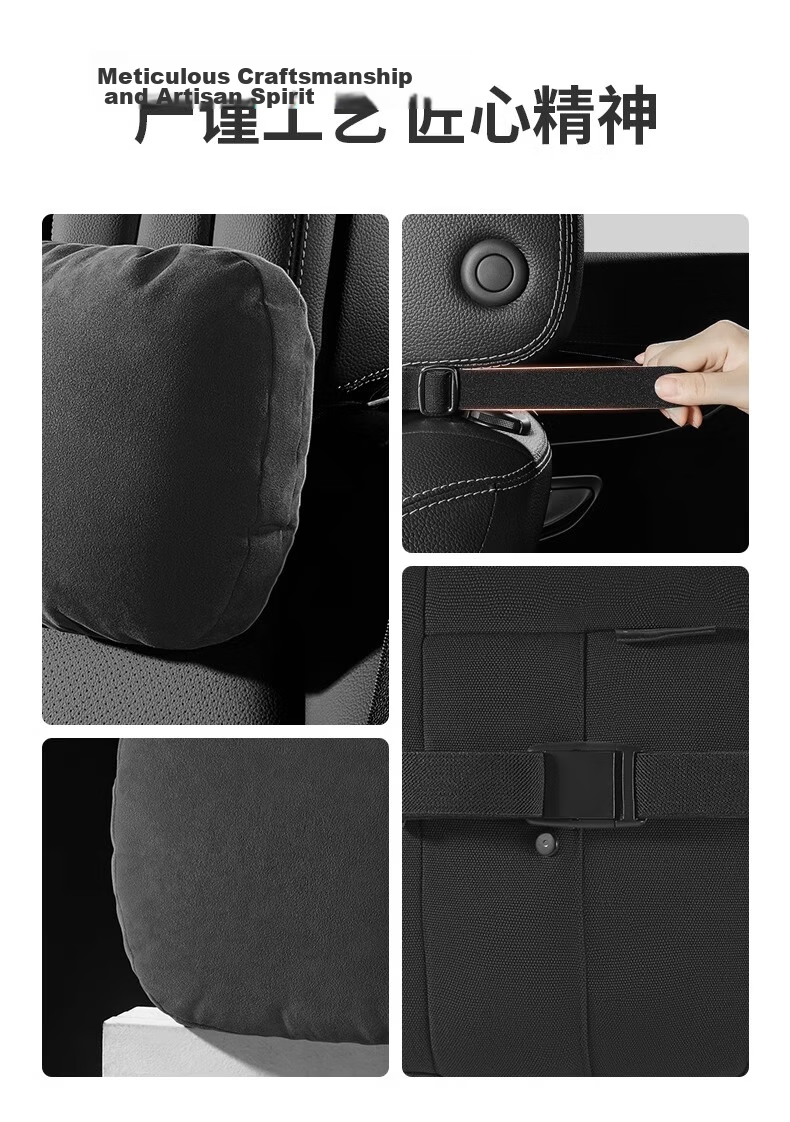 Zhunhang Car Lumbar Support Cushion, Car Headrest, Driver's Seat Back Support, Seat Cushion for Maybach And Mercedes-Benz 14