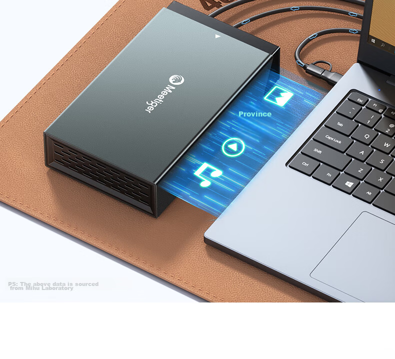 Mihu 3.5 Inch Hard Drive Enclosure USB 3.0 External Hard Drive Case with Built-in Fan SATA Mechanical Desktop Laptop External Box D3A 18