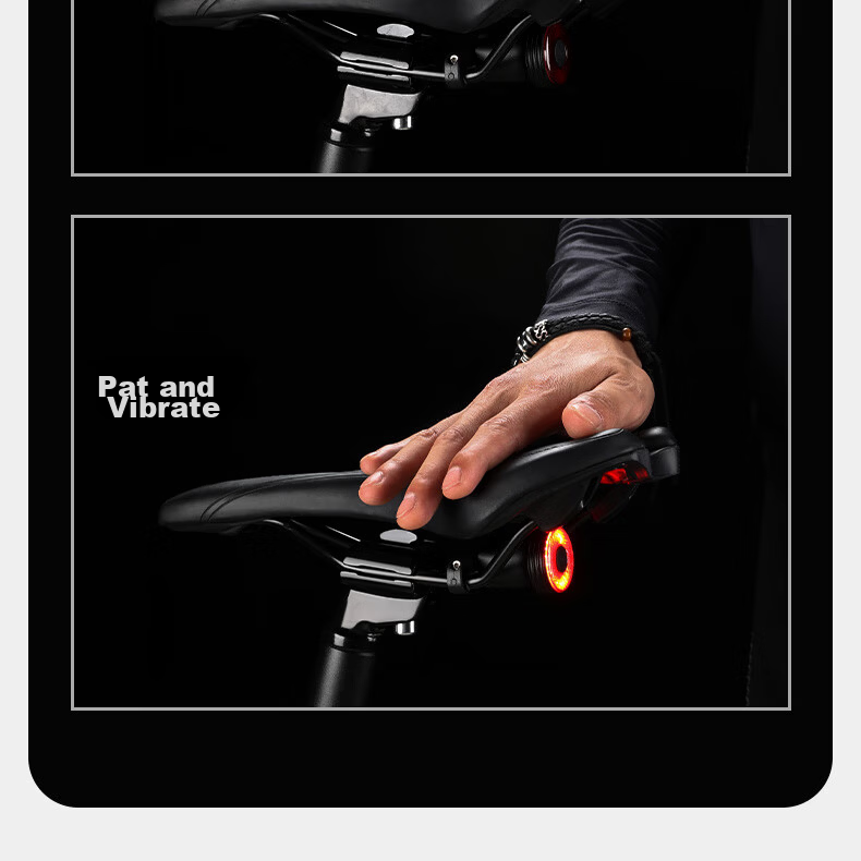 Captain Tas Bicycle Tail Light Type-C Rechargeable Mountain Road Bike Night Riding Warning Tail Light Cycling Accessories 8