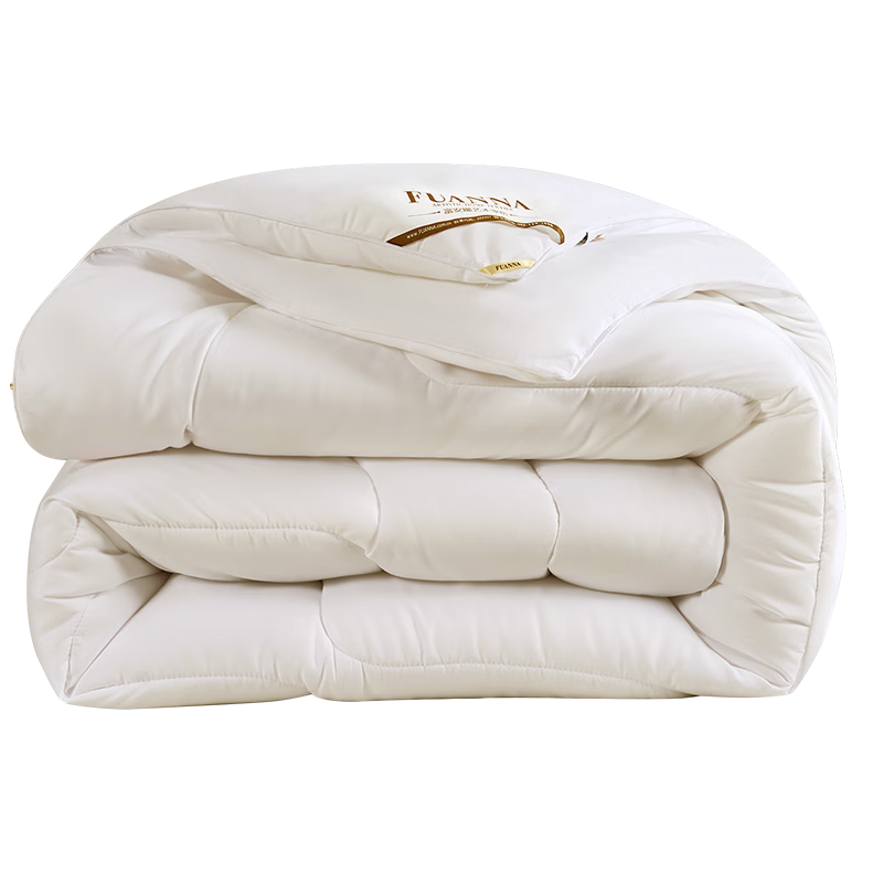 FUANNA Shunuan Fiber Comforter, Winter Duvet Insert, Double Size Thick Winter Quilt, Approximately 6.3 Jin (3.15 Kg), 203*229cm, White