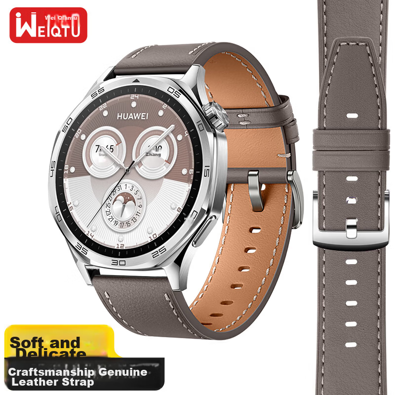 Weiqiantu [Hot Sale 1 Million+] Genuine Leather Watch Strap for Huawei GT7/GT6/GT5/Pro/Watch5/4Pro/Buds2/GT4/3 Extraordinary Master 2 Unisex