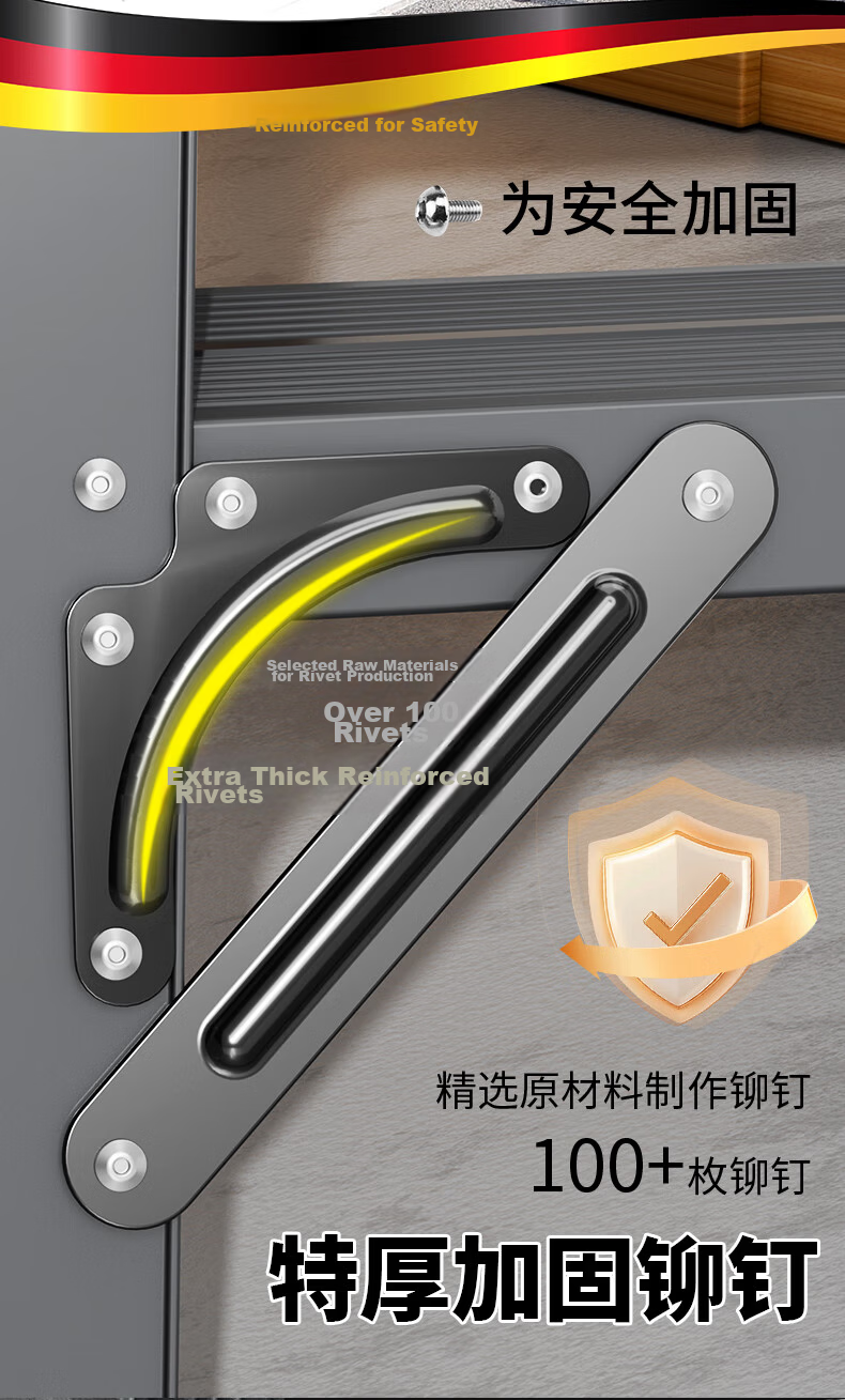 Chuangshuo Folding Household Ladder Aluminum Alloy Engineering Ladder [Three-Step Ladder] Deep Space Gray Reinforced Model 9