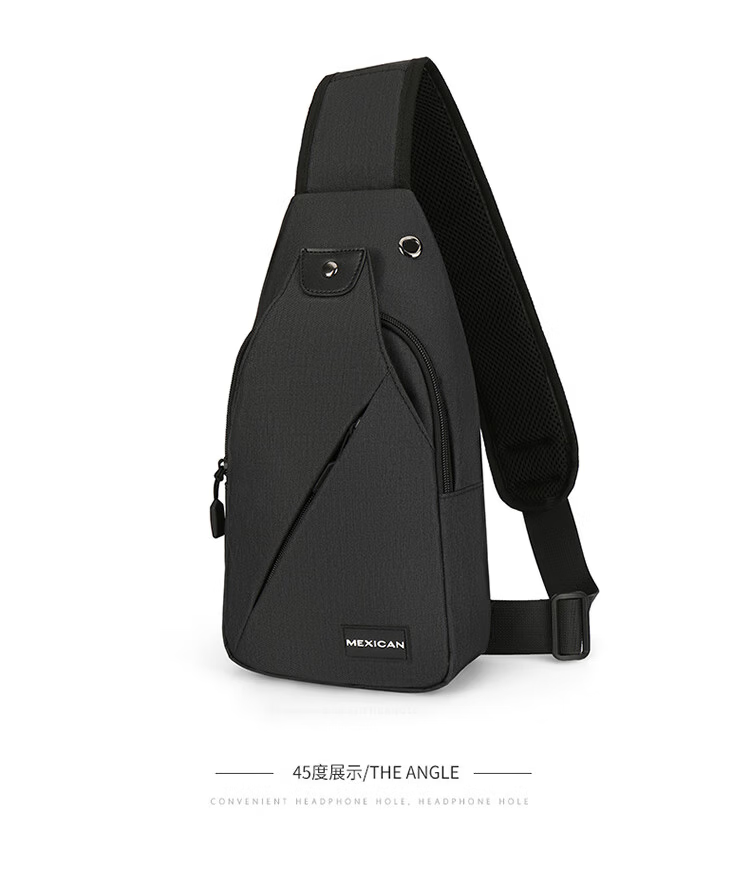 MEXICAN Men's Chest Bag Travel Casual Single Shoulder Crossbody Phone Waist Bag Canvas Backpack Cycling Student Commuter 13