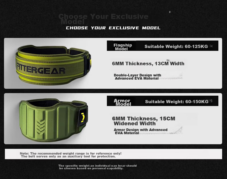 FITTER GEAR Fitness Waist Belt for Men, Deadlift Squat Strength Training Weightlifting Back Support Belt, Advanced Military Green Size L 2