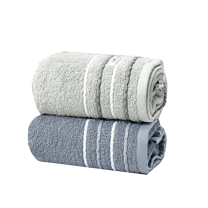 Grace Pure Cotton Grade 10 Antibacterial Anti-Mite Cotton Towels for Men, 2-Pack Absorbent Face and Bath Towels, Sports Towels