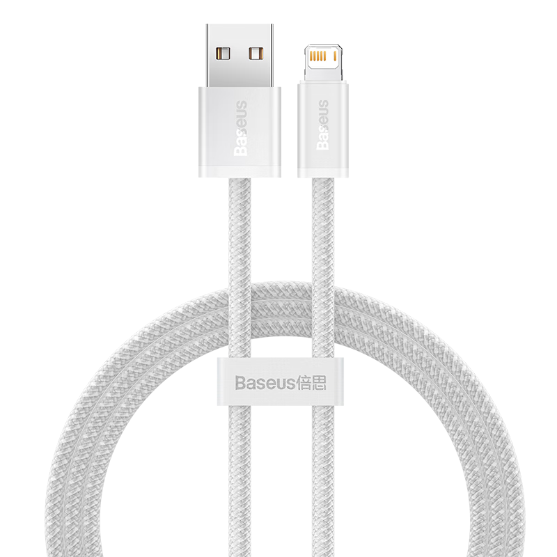 Baseus Fast Charging Data Cable for Apple iPhone 14/13/12 Pro Max/XR/Xs/11/8 iPad Pro/Air 2 Car Use 1m Gray Blue