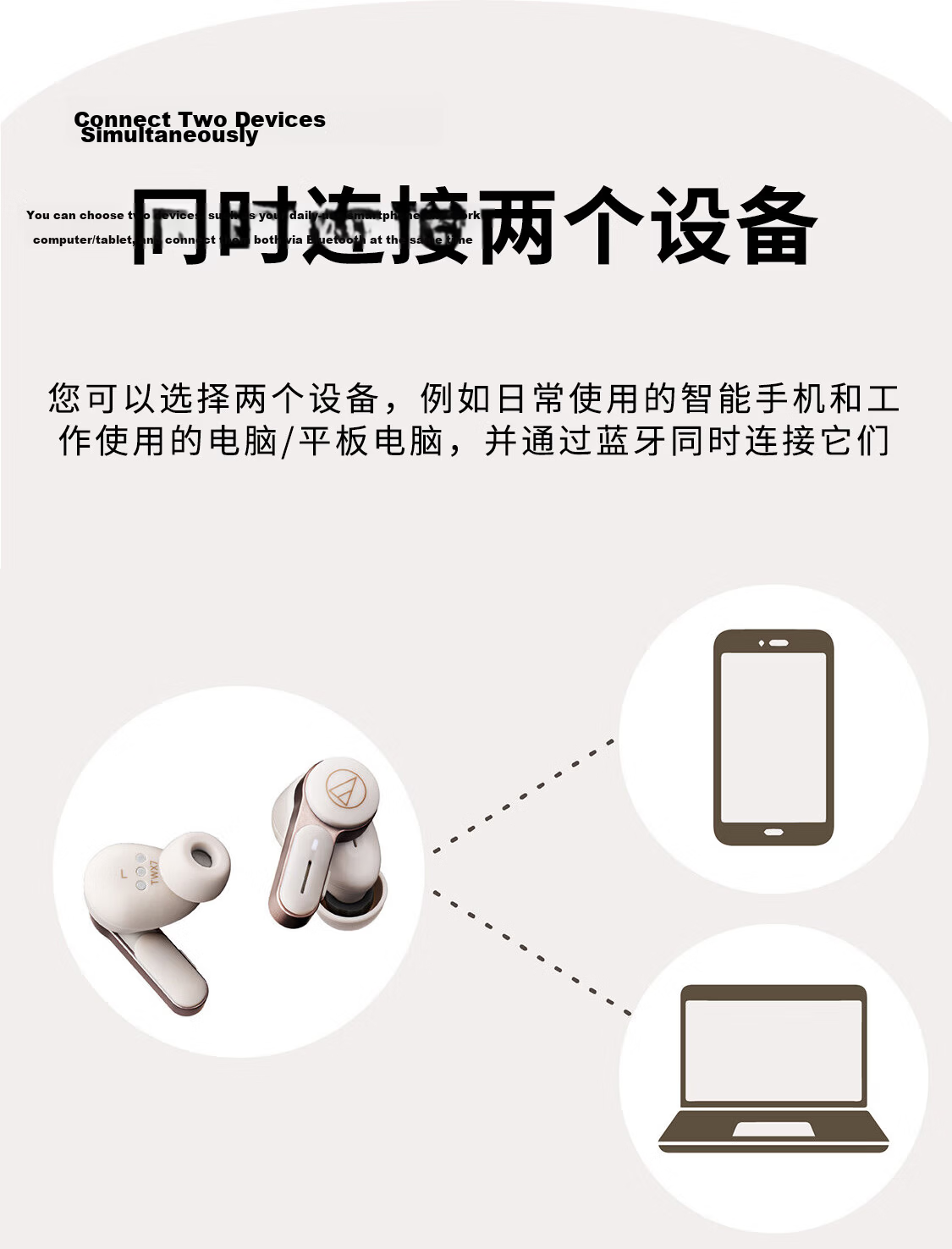 Audio-Technica ATH-TWX7 True Wireless Bluetooth Earbuds Active Noise Cancelling In-Ear Long Battery Life Compatible with Huawei Apple Xiaomi Gray Holiday Gift 15