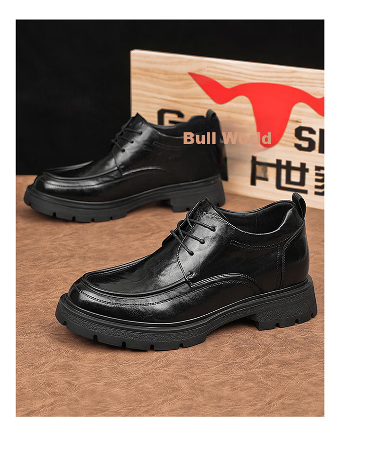 Bull Family Men's Summer Breathable Hollow Leather Sandals Business Formal Shoes British Style Commuter Wedding Derby Shoes 29