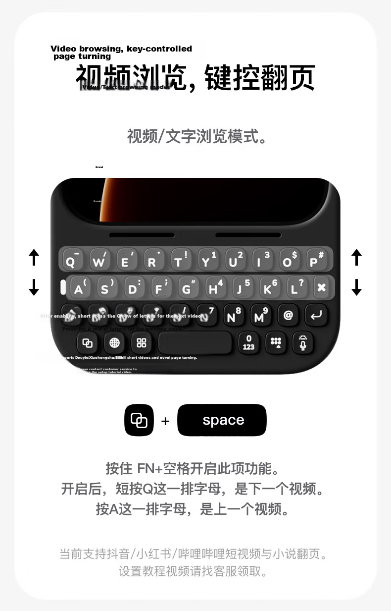 AKKO MetaKey Apple IPhone 17 Pro Max Phone Keyboard Back Clip Integrated Phone Case, External Physical Keyboard with BlackBerry Feel, Supports Magnetic Attachment, Purple 3