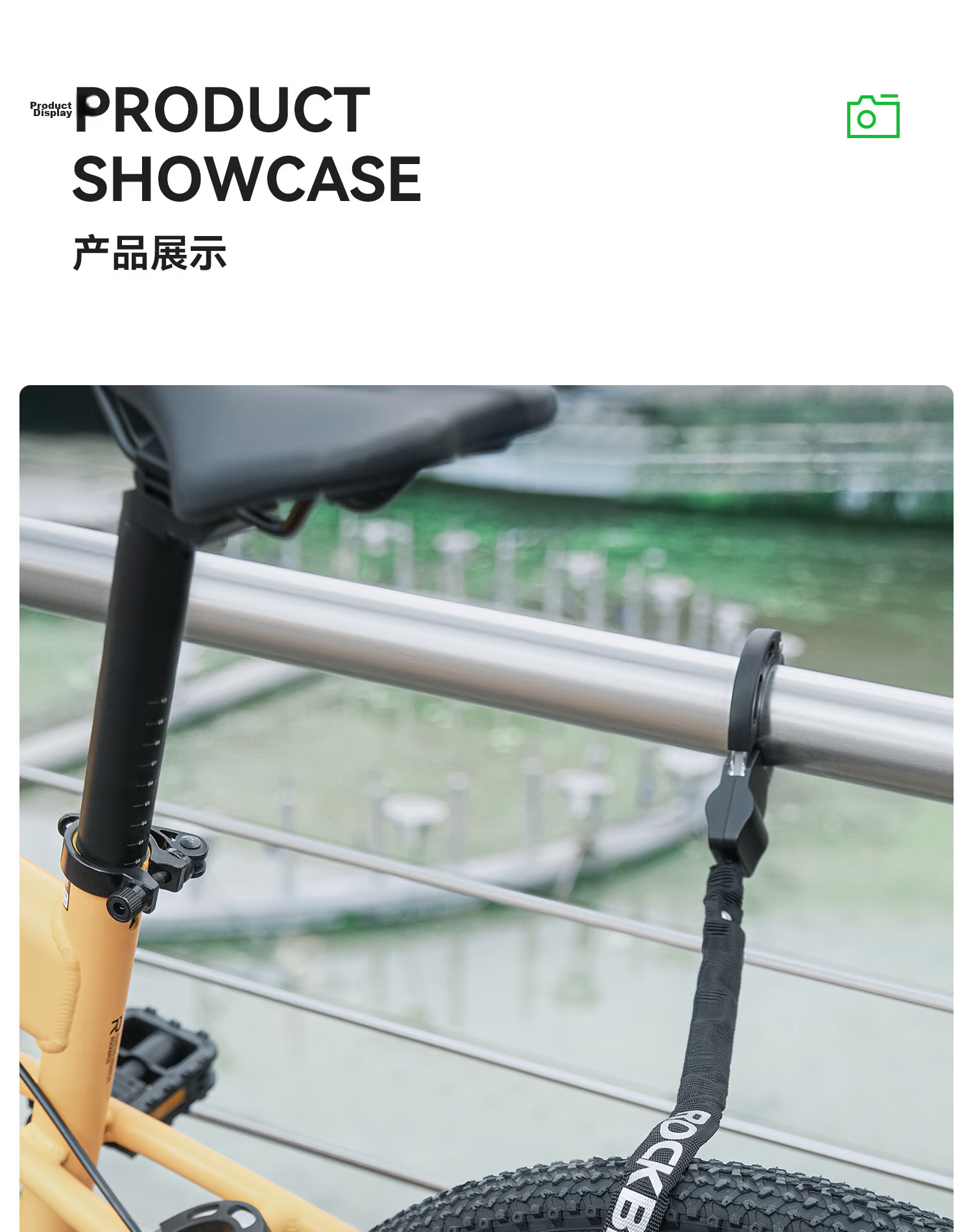 ROCKBROS Bicycle Lock Electric Scooter Chain Lock Anti-theft Chain Ring Lock Mountain Road Bike Lock Ring Lock 18