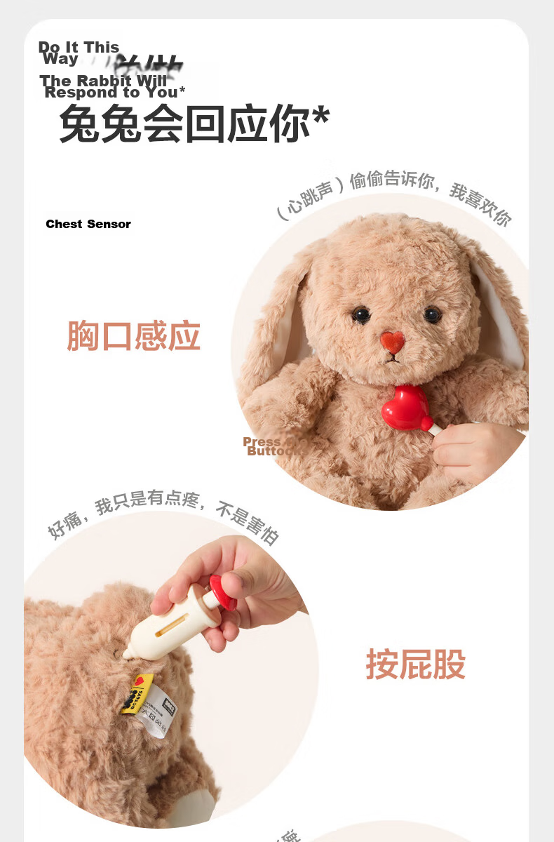 Babycare Pretend Play Children's Animal Plush Toy Educational Girl Birthday Gift Cute Doctor Plush Rabbit - Bingbing 7
