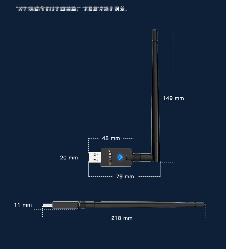 EDUP AX900 USB Wireless Adapter WiFi6 Dual Band 5G Bluetooth 5.3 Combo Win10/11 Desktop Laptop WiFi Receiver External Antenna EP-AX900 10