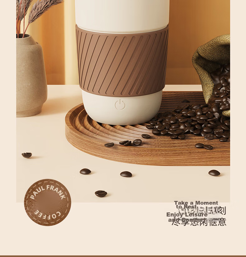 Xiduomi Automatic Stirring Cup, Rechargeable Coffee Mug, Electric Cup, Magnetic Rotating Cup, Soy Milk Powder, Black, 420ml 2
