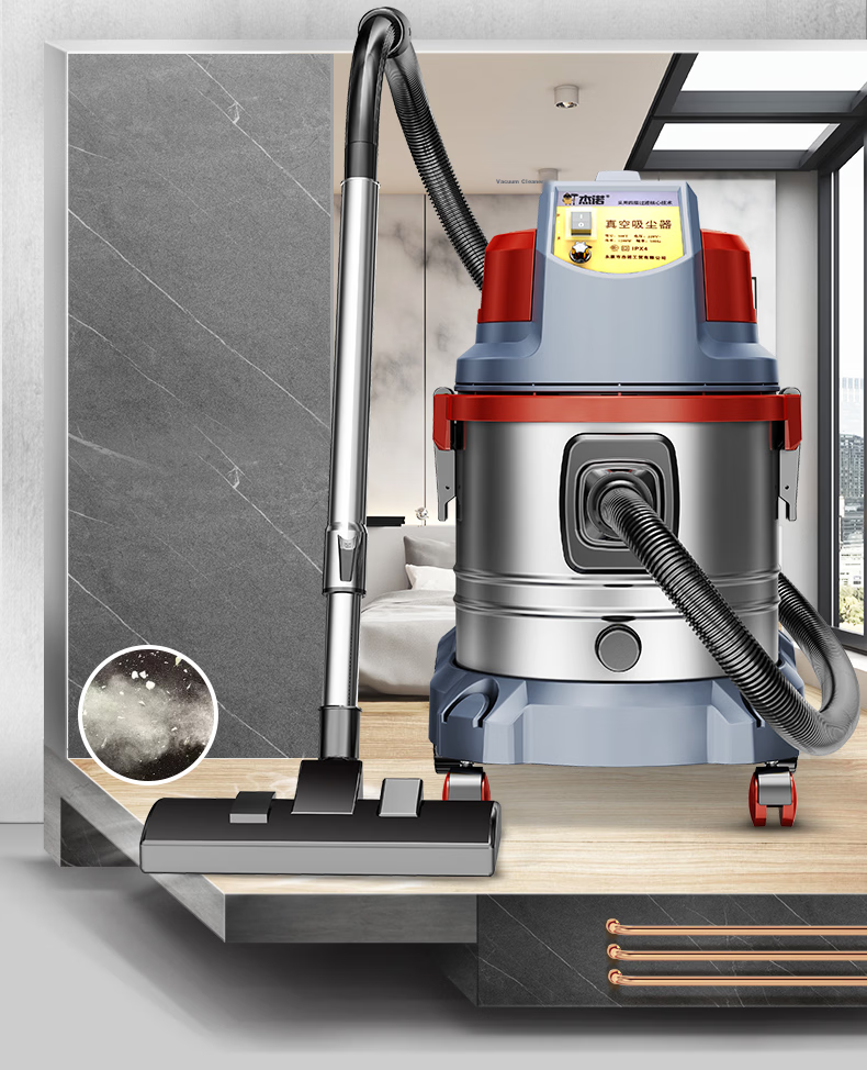 Jienuo Barrel-Type High-Suction Vacuum Cleaner for Factory Workshop Hotel, 2000W Industrial Vacuum Cleaner, Powerful Water And Dust Absorption Cleaning Machine 505-60L 5