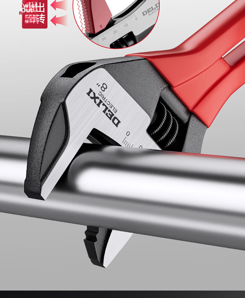 DELIXI ELECTRIC Adjustable Wrench, Multi-Functional Wide-Mouth Spanner, Plumbing And Bathroom Small Wrench, 6 Inches 5