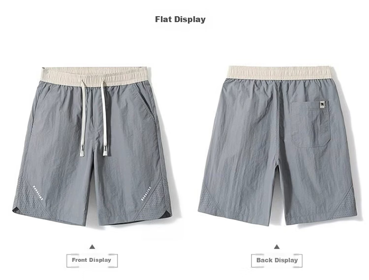 RED DRAGONFLY Men's Summer Thin Fashion Simple Letter Print Ice Silk Cool Comfortable Breathable Skin-friendly Versatile Shorts 19