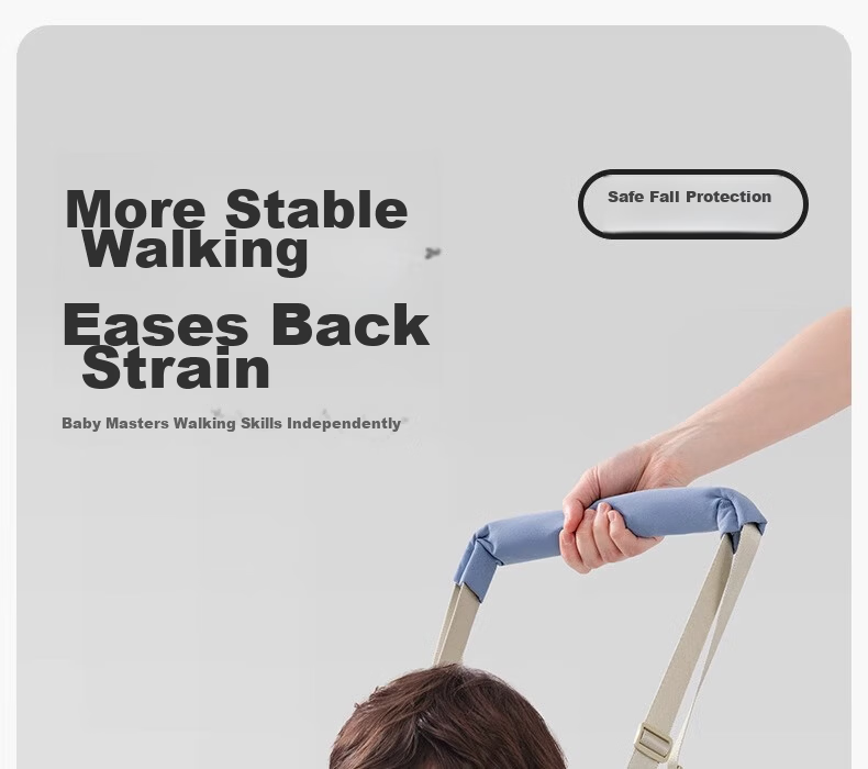 Beitais Baby Walking Harness Anti-Choke Breathable Toddler Walking Stand Fall Prevention Safety Strap Spruce Blue 1