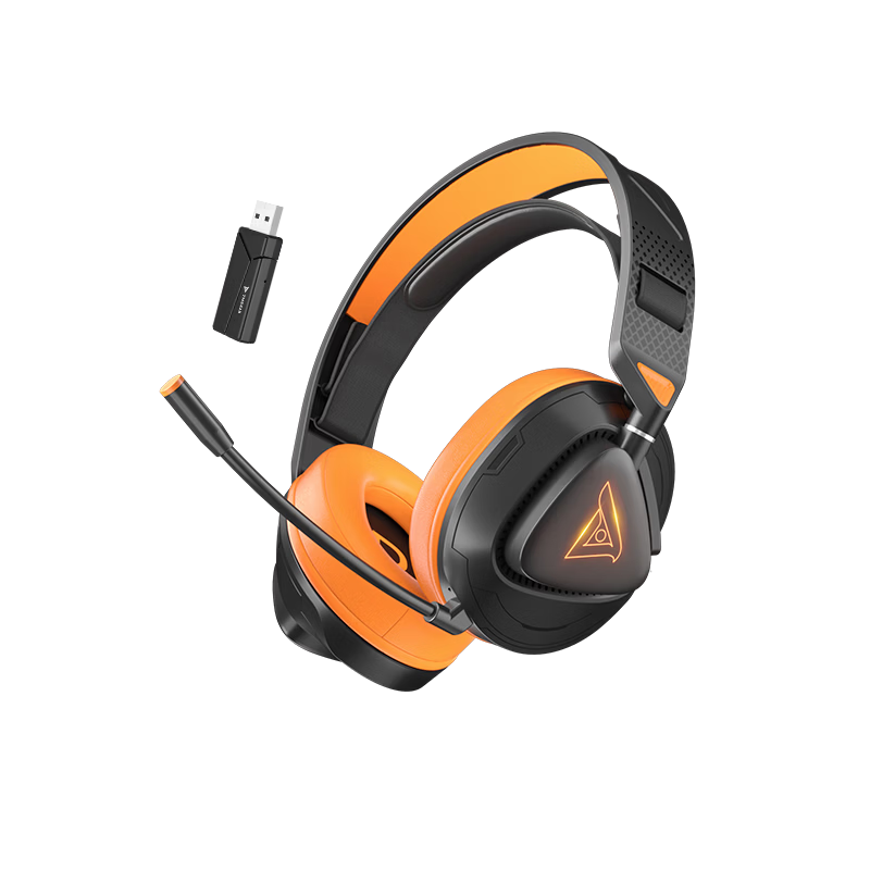 Taidu THS318 Lightweight Luan Competitive Edition Four-Mode Wireless Gaming Headset Computer Over-Ear Delta FPS Game Sound Positioning No-Light Black