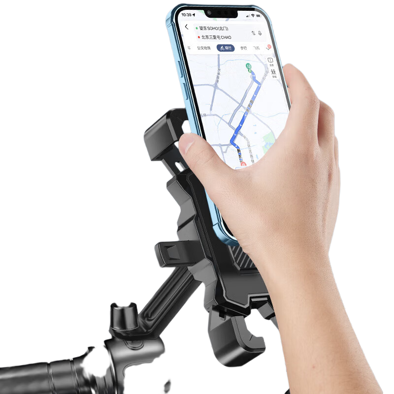 Move Iron Electric Bike Phone Holder Rearview Mirror Mount Quick Lock Navigation Bracket Accessories