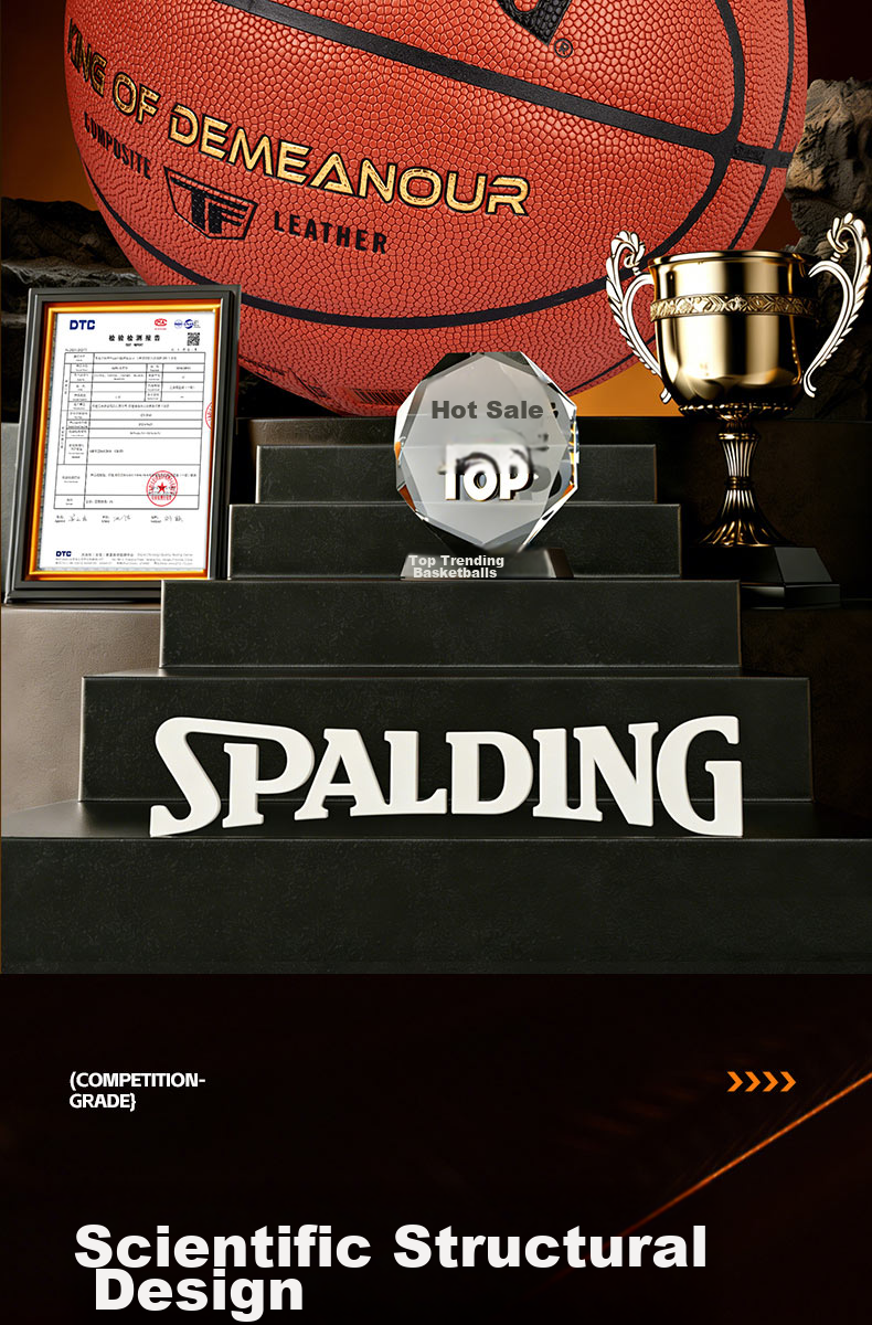 SPALDING Basketball TF Series Size 7 PU Indoor Outdoor Durable Student Adult Youth 77-176Y 12