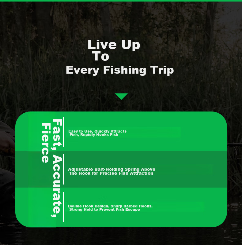 Grsaed Silver Carp Fishing Rig No.10 Anti-Tangle Subline Double Hook Set with Spring Hooks Pre-Tied Fishing Hooks 2