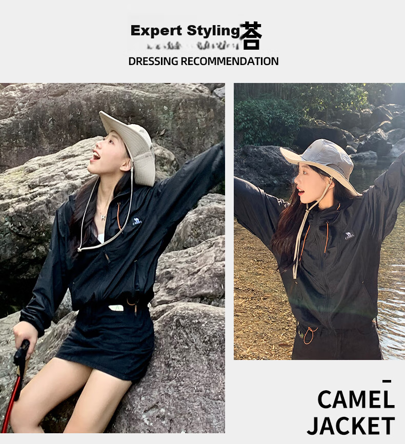 CAMEL Unisex Summer Thin Fisherman Hat Large Head Circumference Sun Protection Wide Brim Sunshade Cap 19