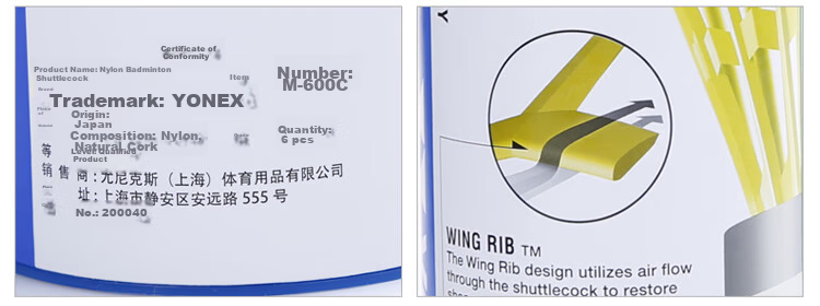 YONEX Badminton Shuttlecock, Durable Flight Stability, Competition And Training, Nylon Plastic Ball M-300 White 7