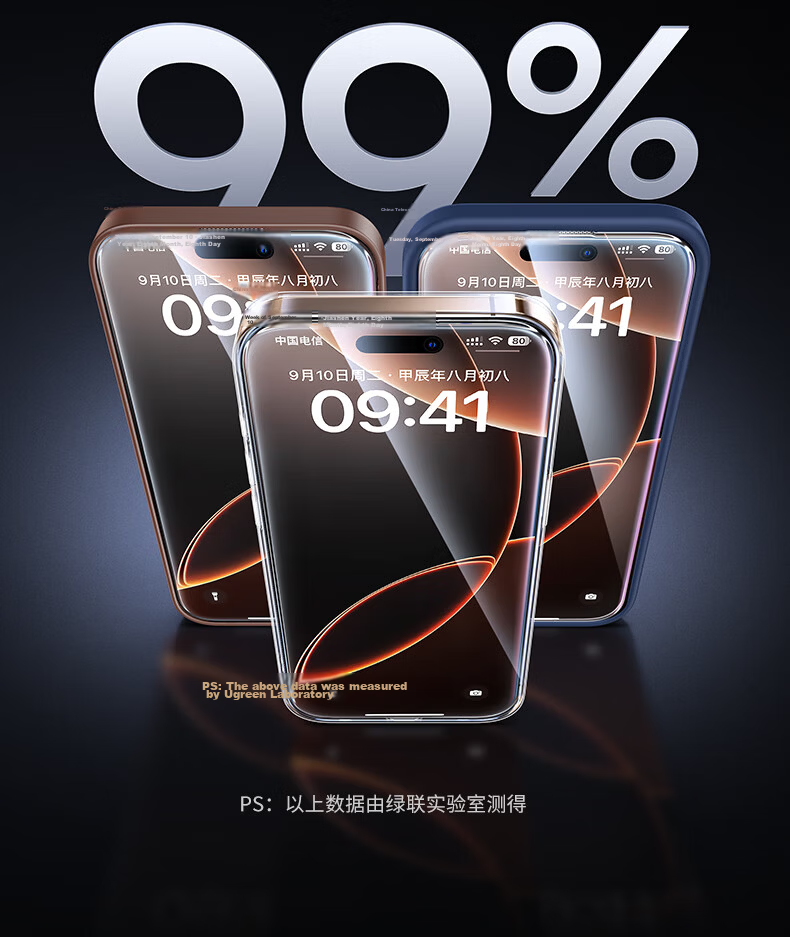UGREEN Tempered Glass Screen Protector for iPhone 16 Pro Max, Full Coverage, Anti-Fingerprint, Drop Resistant, Ultra-Thin, Dust-Free Installation 34