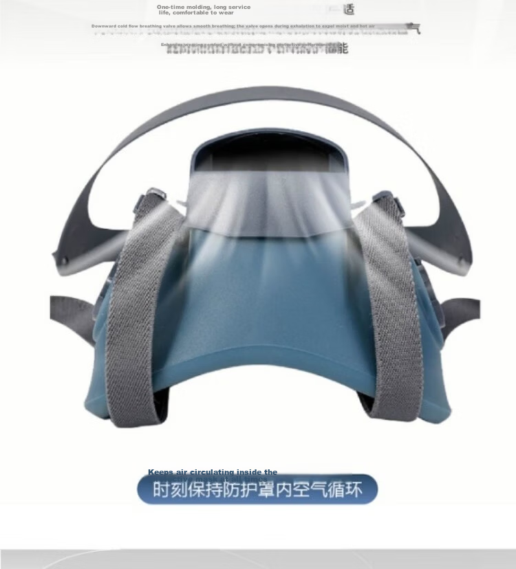 Puda Dustproof Mask Industrial Dust Grinding Welding Renovation Spray Coal Mine 410+2097 (KP100) Activated Carbon Cotton Three-Piece Set 11