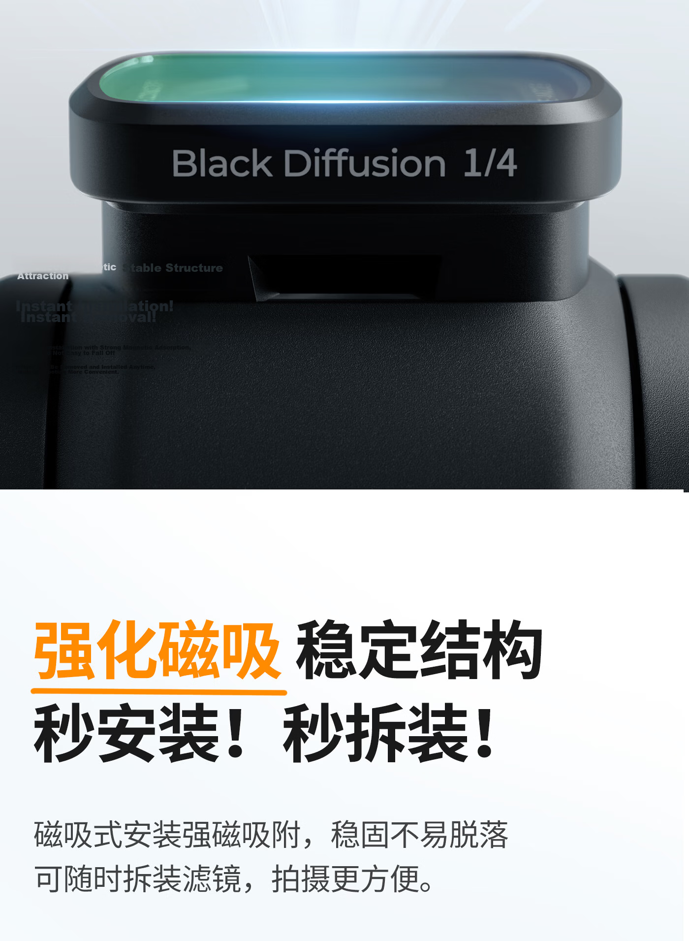 Zole DJI Pocket 4/3 Filter Sports Camera Filter Kit DJI Accessories Magnetic Quick-Release CPL Polarizing Filter 16