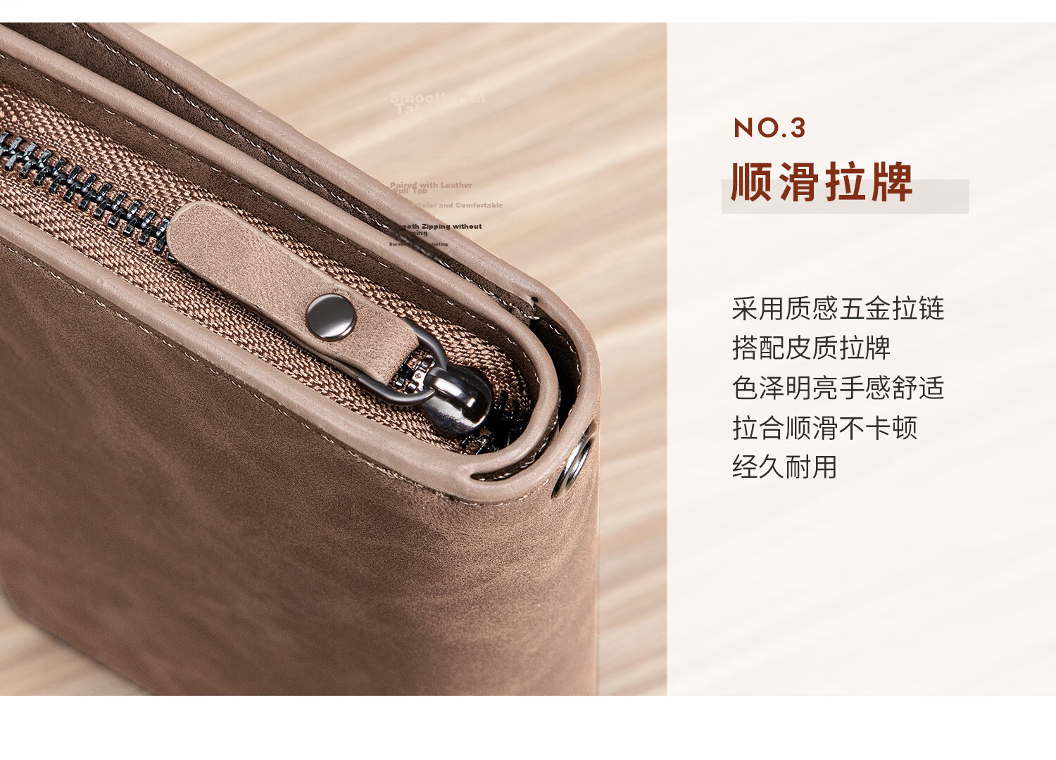 MashaLanti Men's Wallet, Large Capacity, Leather Billfold, Long Zipper Coin Purse, Multifunctional Clutch Card Holder, Business Document Wallet All-I 30