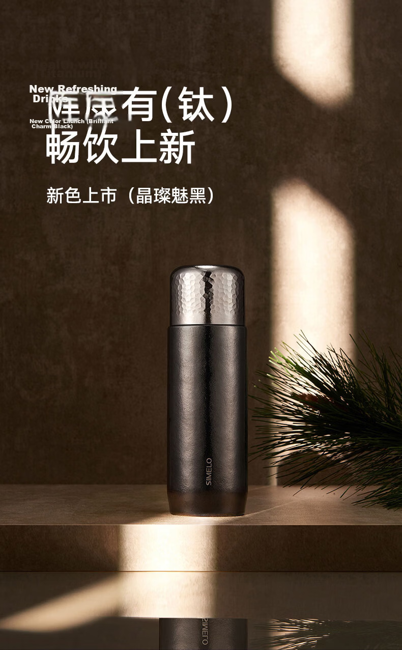 SIMELO Pure Titanium Insulated Water Bottle Unisex High-End Portable Business Tea Cup Titanium Water Cup Teacher's Day Gift 330ml 20
