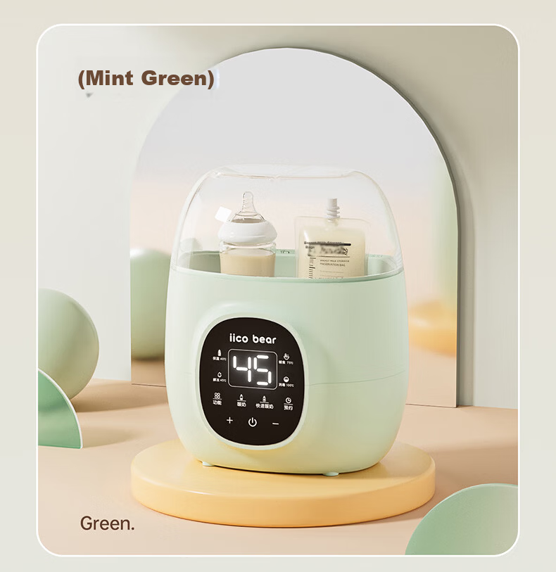 Iicobear 2-in-1 Bottle Warmer and Sterilizer Dual Bottle Constant Temperature Milk Warmer Heating Defrosting Milk Mixer 18