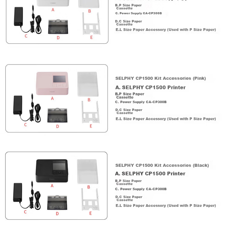 Canon CP1500 Mobile Wireless Photo Printer Home Thermal Sublimation Compact Portable Photo Printer CP1500 White Package 1 27