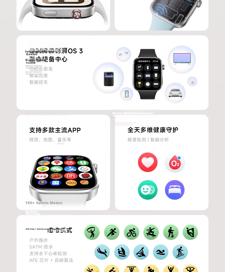 Xiaomi (MI) REDMI Watch 6 Moonlight Silver National Subsidy Surge OS 3 Heart Rate and Blood Oxygen Monitoring Bluetooth Calling Redmi Watch 6 Smartwatch Xiaomi Car 3