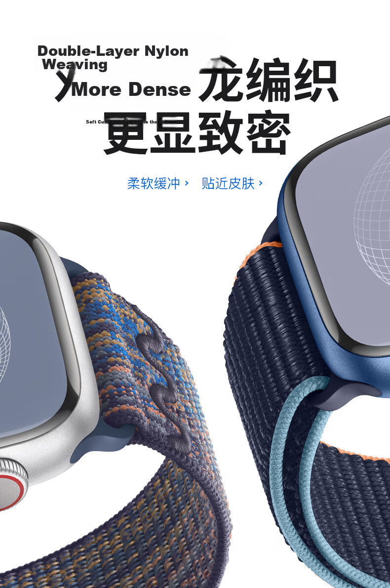 BHO Suitable for New Apple Watch Band, Apple Watch S12/S11 Vintage Nylon Loop Strap, IWatch S10/9/8/7/Ultra4/SE3/2 Strap 2