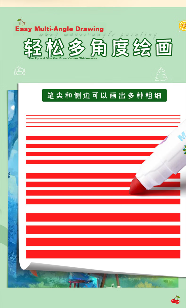 M&G Stationery 36-Color Food-Grade Children's Watercolor Pens with Anti-Shrink Cone Tip for Drawing Toddler Doodle Safe Back-to-School Gift ACP901Z7 9