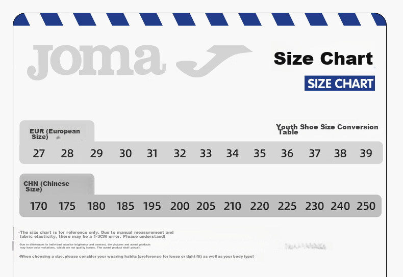 JOMA Children's Soccer Shoes MG Short Studs for Artificial Turf, Non-Slip, Wear-Resistant, Professional Competition And Training Shoes, Light Blue, Size 35 10
