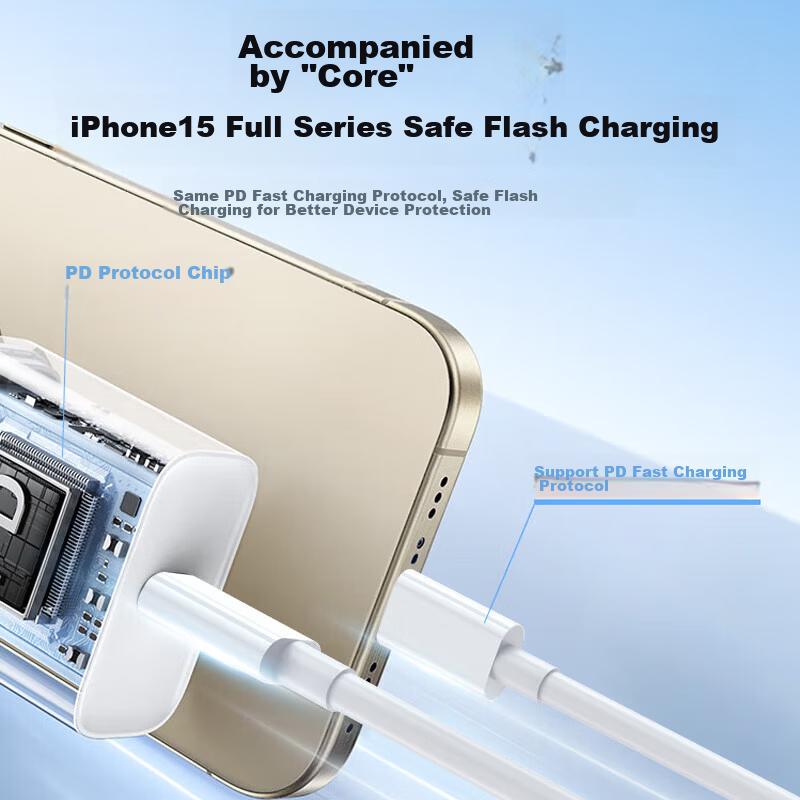 KOVL Compatible with Apple 15/16/17/18 Charger, PD20W GaN Fast Charging Head, for IPhone 14 Pro Max/13/XR/8 Plus/iPad, Mobile Phone Quick Charge Adapter 4
