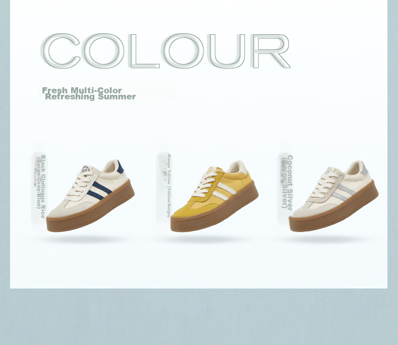 Basto Popular Comfortable Sports Training Shoes, Thick-Soled Women's Casual Sneakers V2506AM5 6