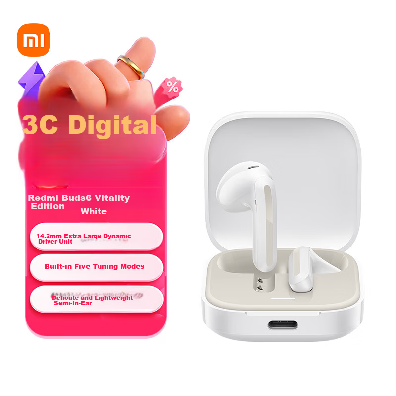 MI Redmi Buds 6 Vitality Edition Bluetooth Earphones 30-Hour Battery Life Compatible with Android and Apple Phones Blue