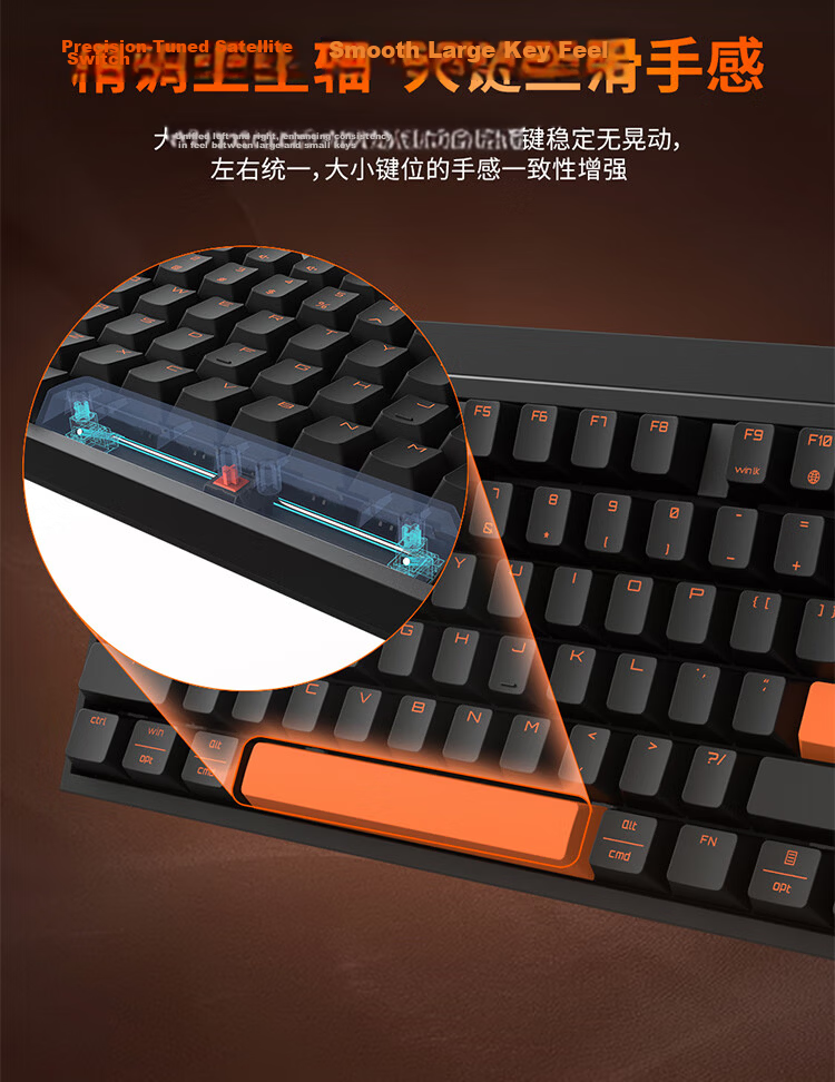 CHERRY MX2.0 PRO Mechanical Keyboard 108-Key Wireless Bluetooth Tri-Mode Gaming Keyboard for PC Office Valorant Delta Sky Blue Switch 9