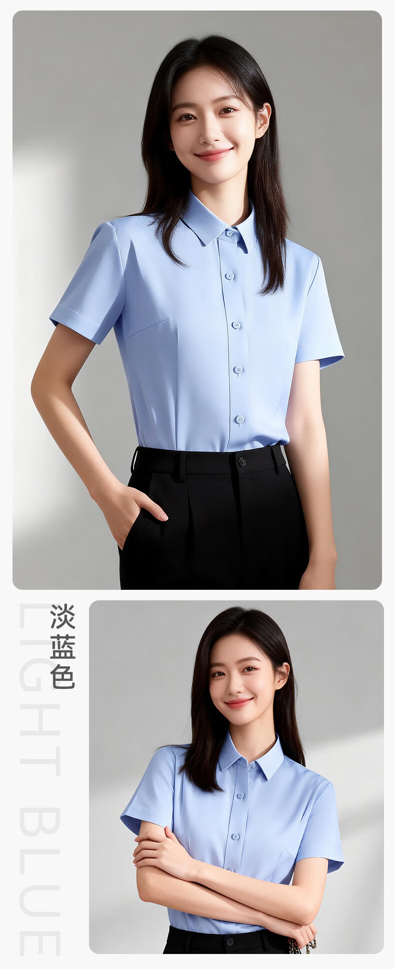 Yulixi Bamboo Fiber Short Sleeve White Shirt Women Summer Stretch Slim Fit Luxury Professional Formal Versatile Blouse 12