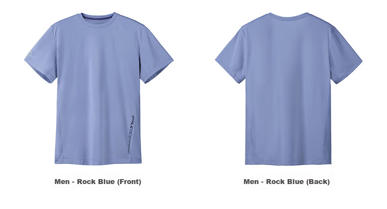 CAMEL Quick-Dry Sports T-Shirt Men Cooling Sun Protection Running Short Sleeve Top C16BAVL6021 Cold Moon Gray L 38