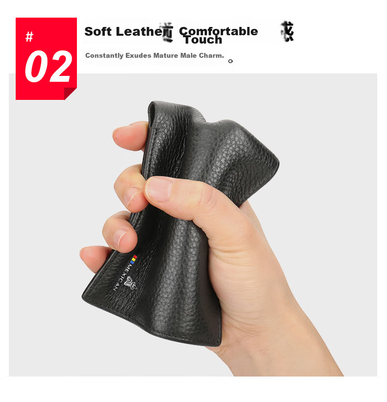 MEXICAN Genuine Top-Grain Leather Short Wallet for Men, High-Quality Gift Box Birthday Present for Boyfriend Or Father 7