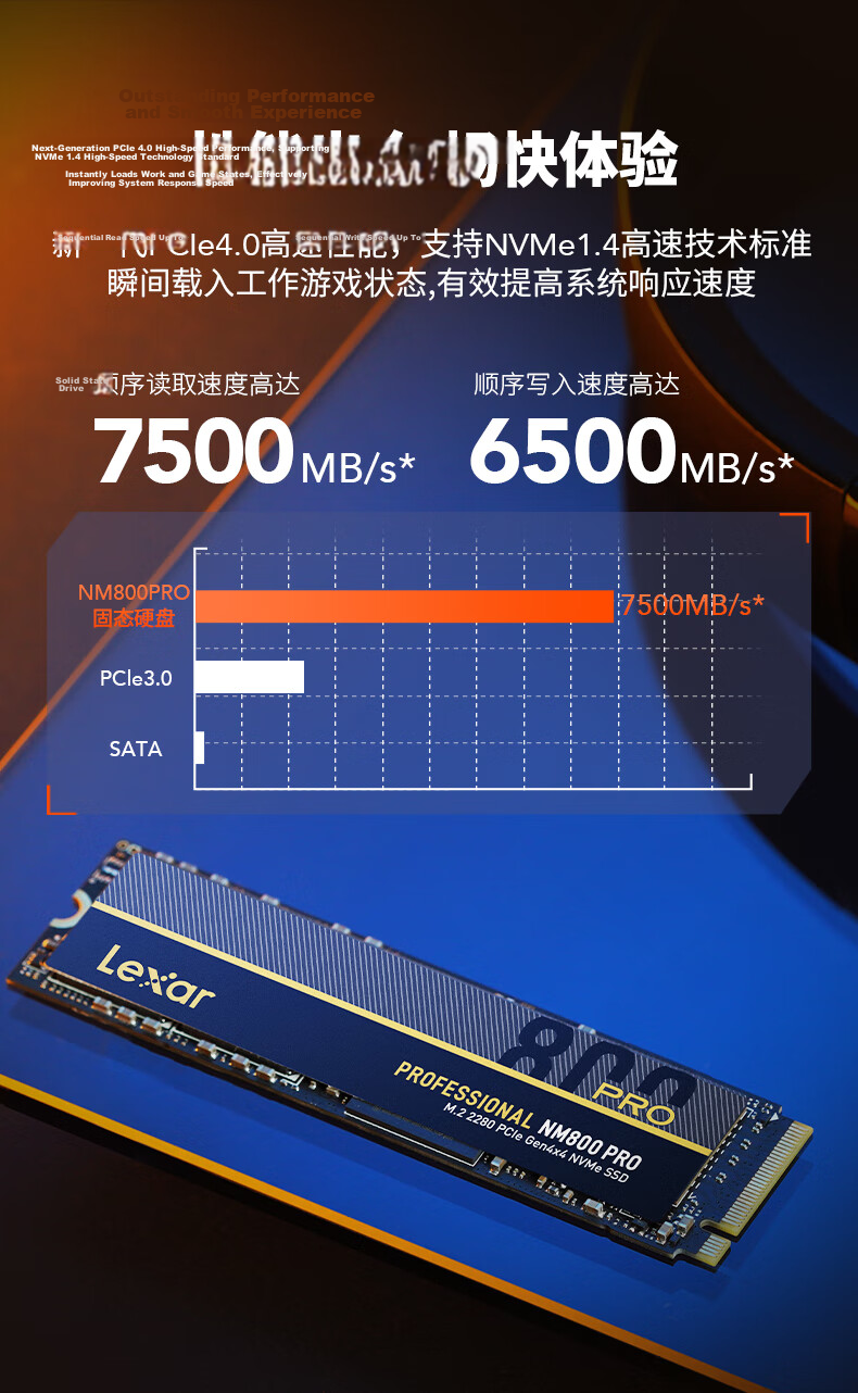 Lexar THOR PRO Series 2TB SSD, M.2 Interface (NVMe Protocol), PCIe 4.0x4, Transfer Speed 7000MB/s, for Gaming And PC Builds 3