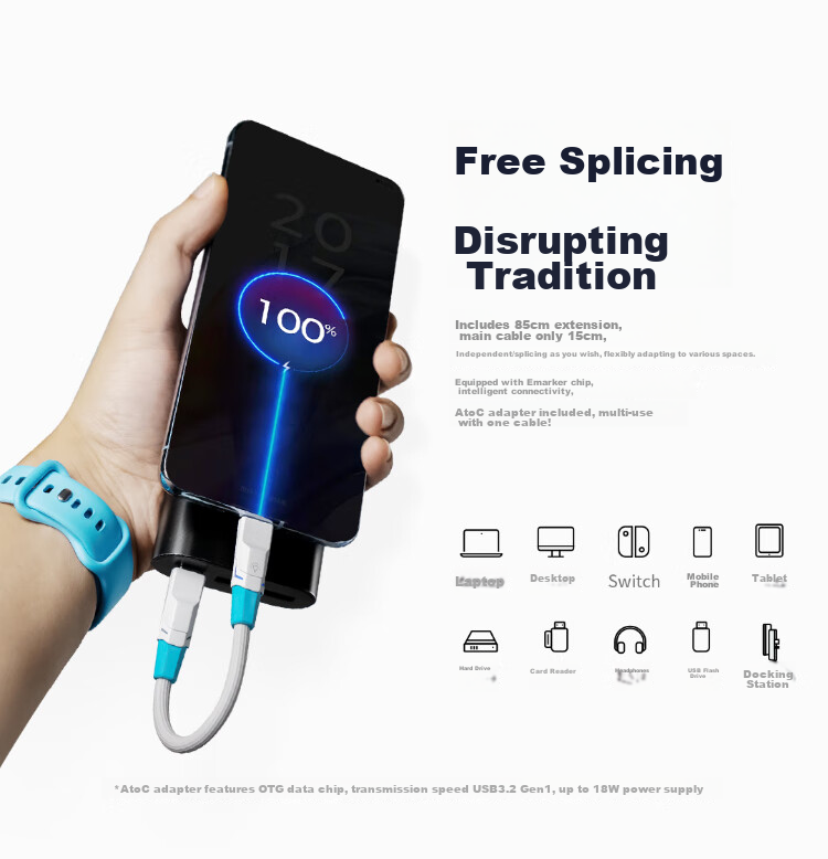 Lenovo Savior USB-C to C Cable, 7A Ultra-Fast Charging, up to 140W Ultra-Power Supply, Compatible with Multiple Fast Charging Protocols, Built-In E-Mark Chip, 1.5-Meter Thickened Cable Core 6