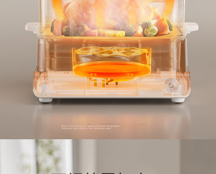 Joyoung 20L Household Three-Layer Electric Steamer with Visible Water Tank, Breakfast Maker, Stainless Steel Steaming Plates for Dumplings DZ200HG-GZ572 9