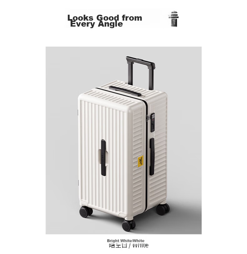 Reebok Suitcase, PC Trolley Case, Multifunctional Large Capacity Travel Luggage, Password Lock Suitcase, Leather Case, Hao Kong Bai 24 Inches 21